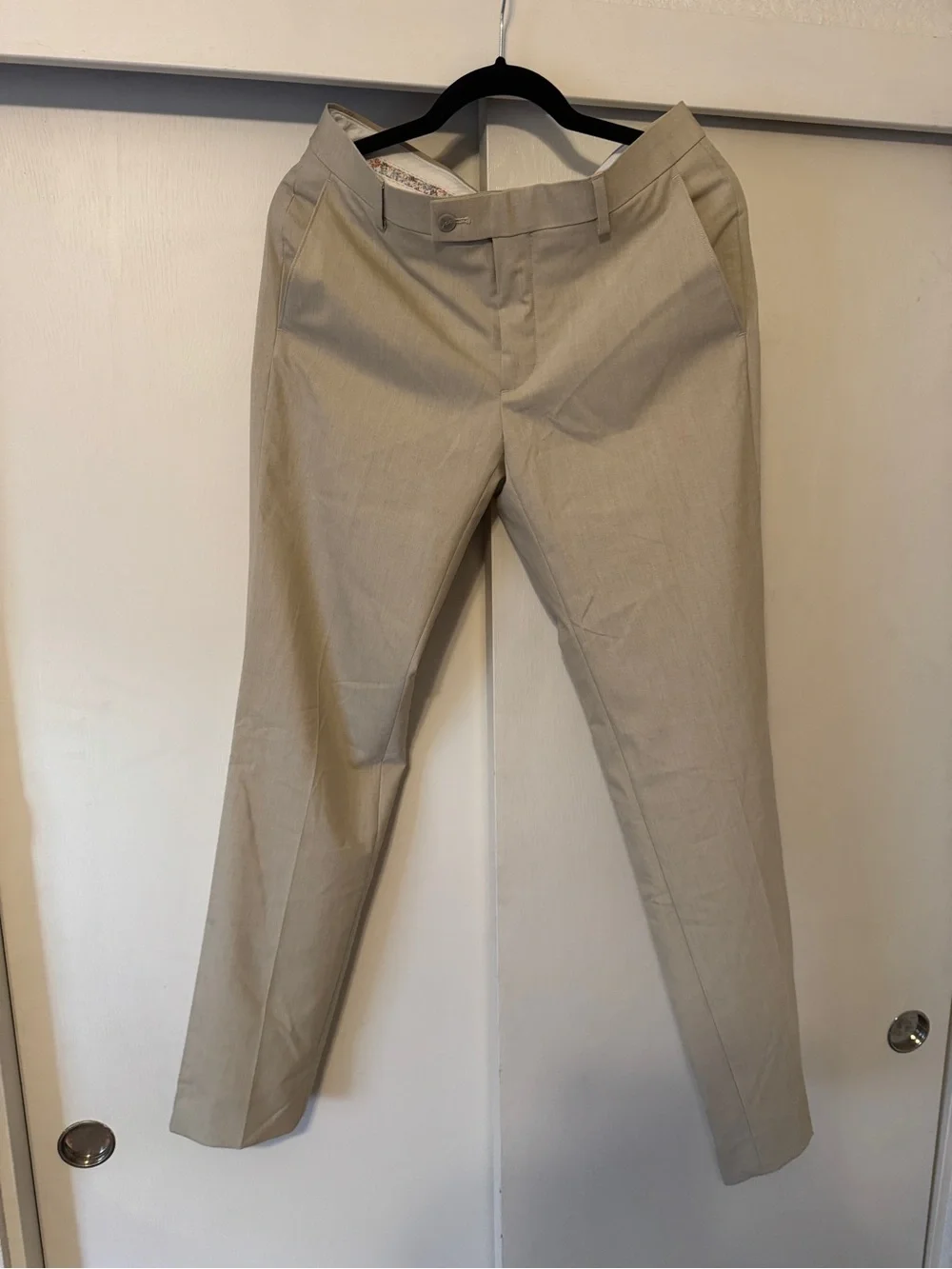 Egara Men’s Light Tan Dress Pants 32x32 Slim Fit NWOT Stretch